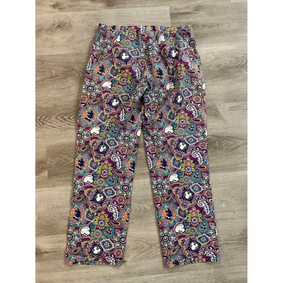 Disney Parks Paisley Mickey Mouse Lounge Pants Women's Size M Multicolor Cotton - Picture 6 of 10